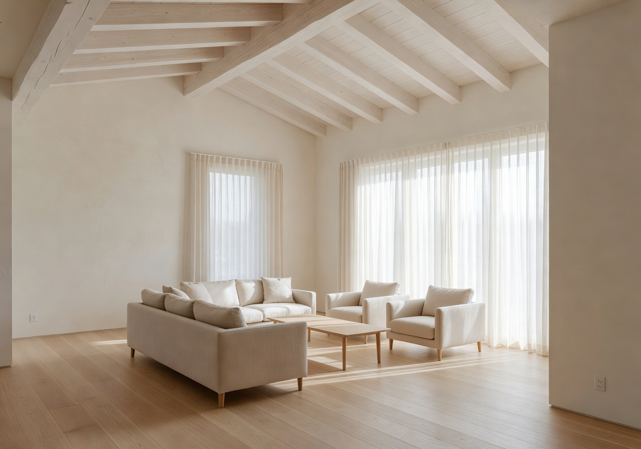 Bright and airy living room showcasing interior architecture